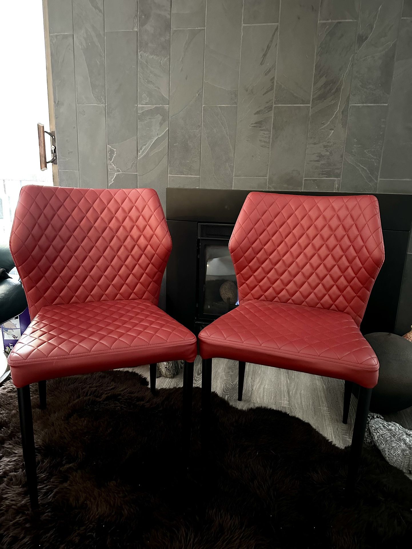 Two Leatherette Chairs 