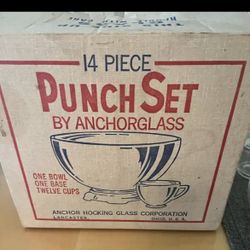 Vintage Punch Bowl Set.I