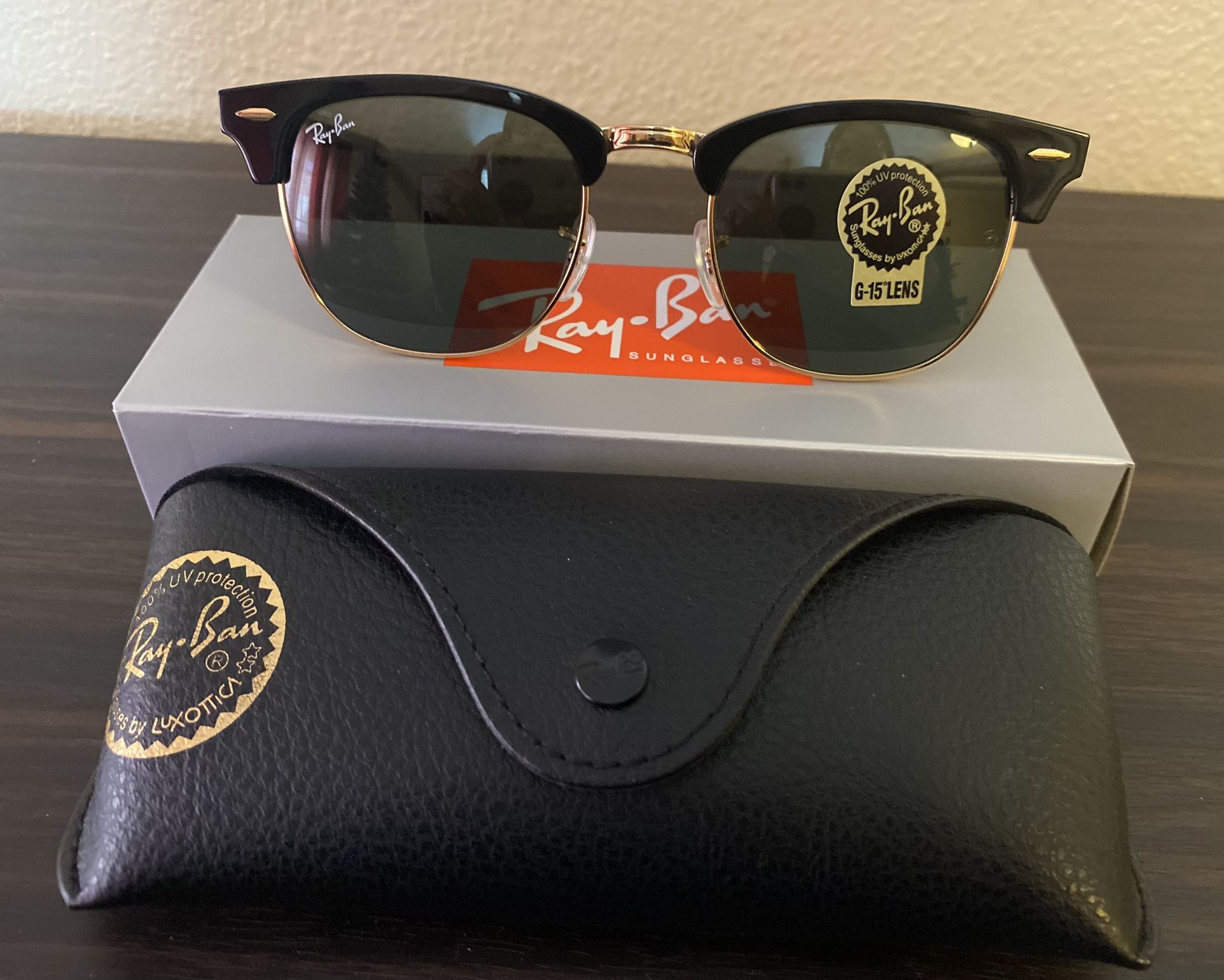 New RayBan Classic Clubmaster Size 51 Sunglasses With Original