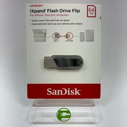 New SanDisk iXpand Flash Drive Flip 64GB USB/Lightning Flash Drive