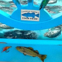 NEWLY DESIGNED FURNITURE ONE OF A KIND CHAIR LOVE OF FISHING!