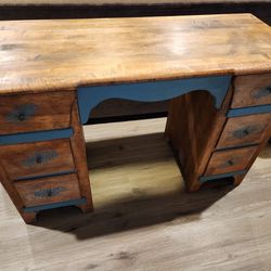 Custom All Wood Desk (New Paint/Hardware)