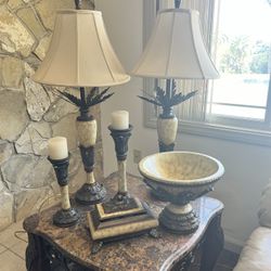 Lamp St With Candle Holder 