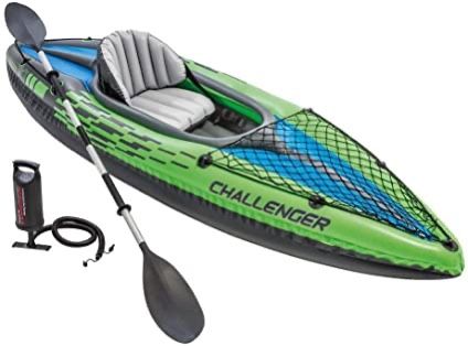 New Sealed! K1 Challenger Kayak 220lb Rated! w Aluminum Paddle + Pump + Bag Canoe