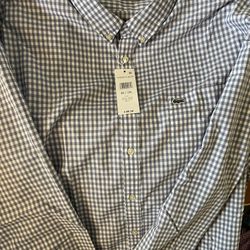 Men’s -Lacoste- long sleeve- 2XL/46 - Button Down Shirt n