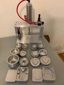 Professional Pneumatic Bath Bomb Press System + Aluminum Molds + Air Compressor