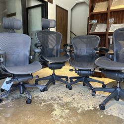 New Condition Herman Miller Aeron Ergonomic Office Chairs