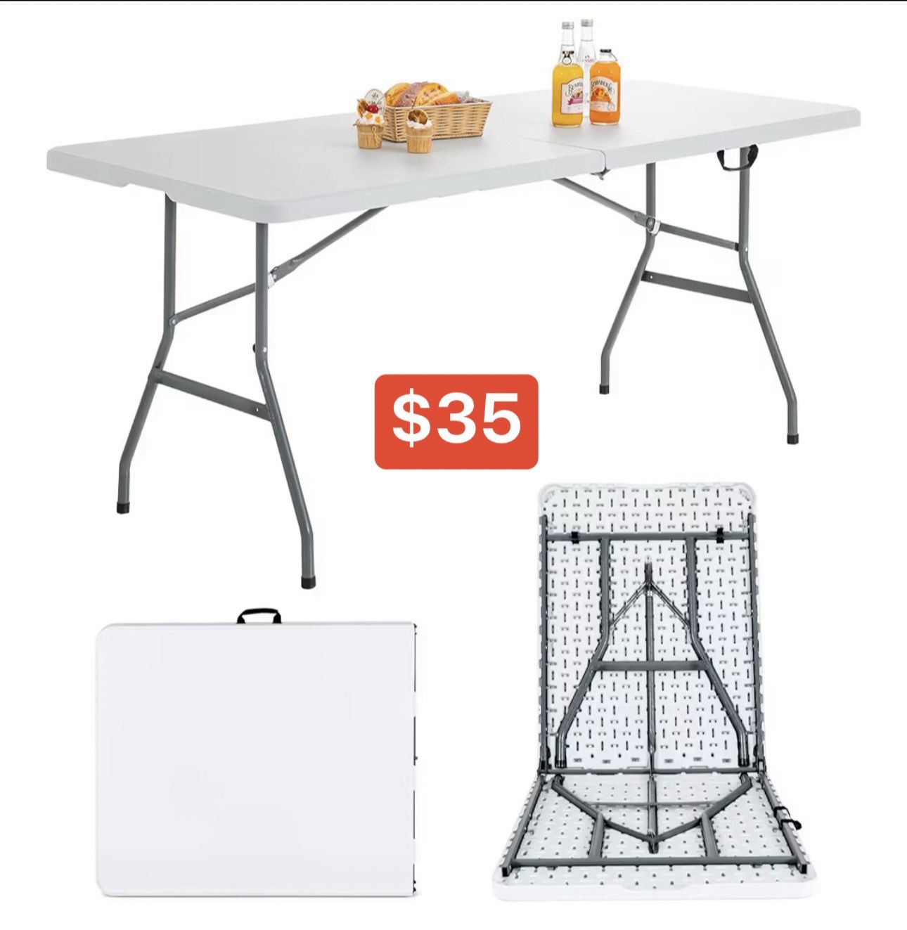 Brand New 6FT Heavy Duty Folding Tables - NEW IN BOX