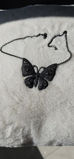 Black Butterfly Necklace