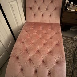 Pink chaise lounge chair and pink large arm chair