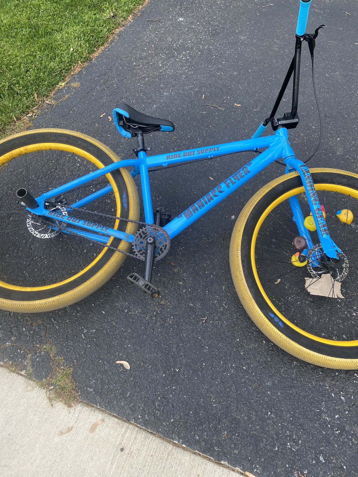 Custom maniac flyer With custom ride out supply sticker kit