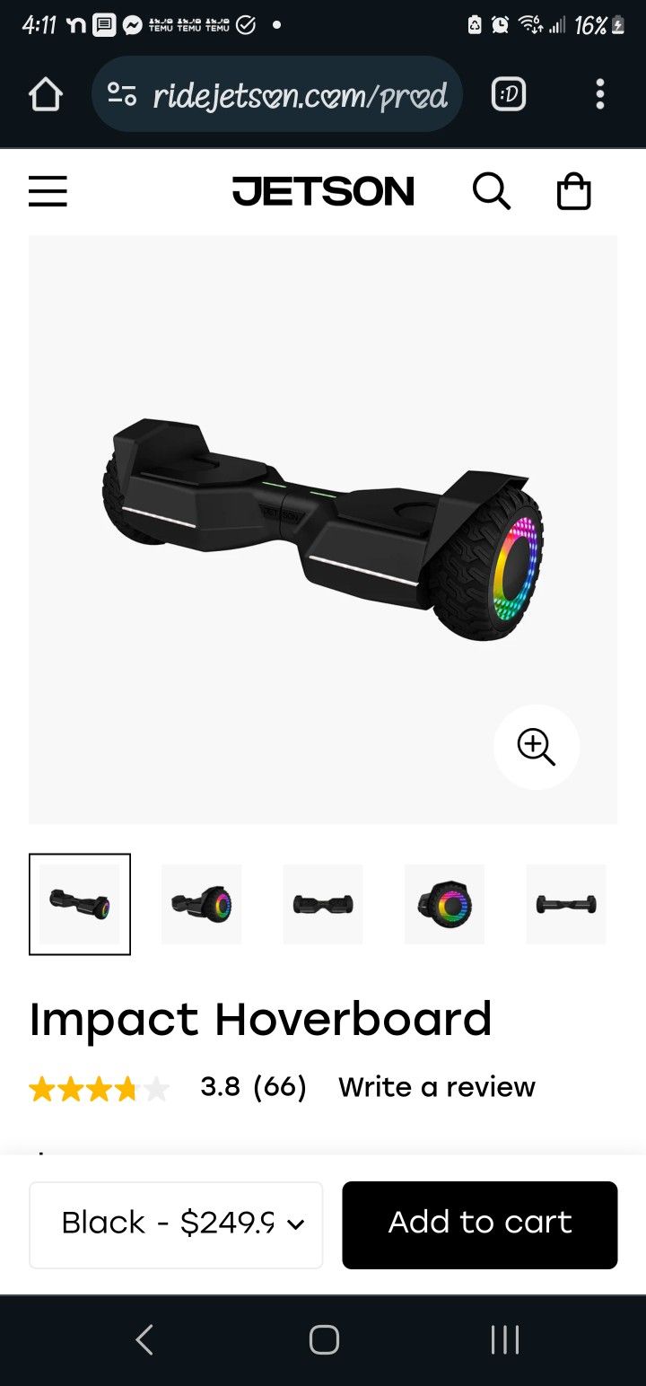 Jetson Impact Hover Board