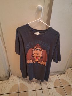 Donkey Kong It's On Like Donkey Kong Blue T-Shirt Size XL for Men