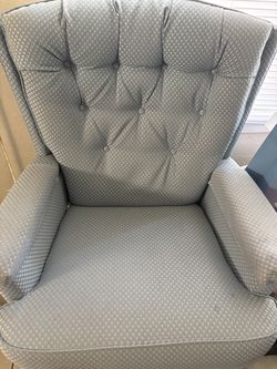 Blue recliner