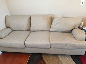 3+2 Seat beige Fabric Sofa