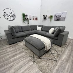 Thomasville Lowell 6Pc Modular Sectional (Dark Gray) *FREE DELIVERY 🚚*