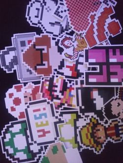 Pixels super Mario and more stickers