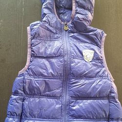 5t Purple Puffer Vest With Hood