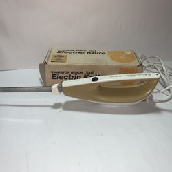 Vintage 1970's Hamilton Beach Electric Knife, Model 275G, Gold, Scovill