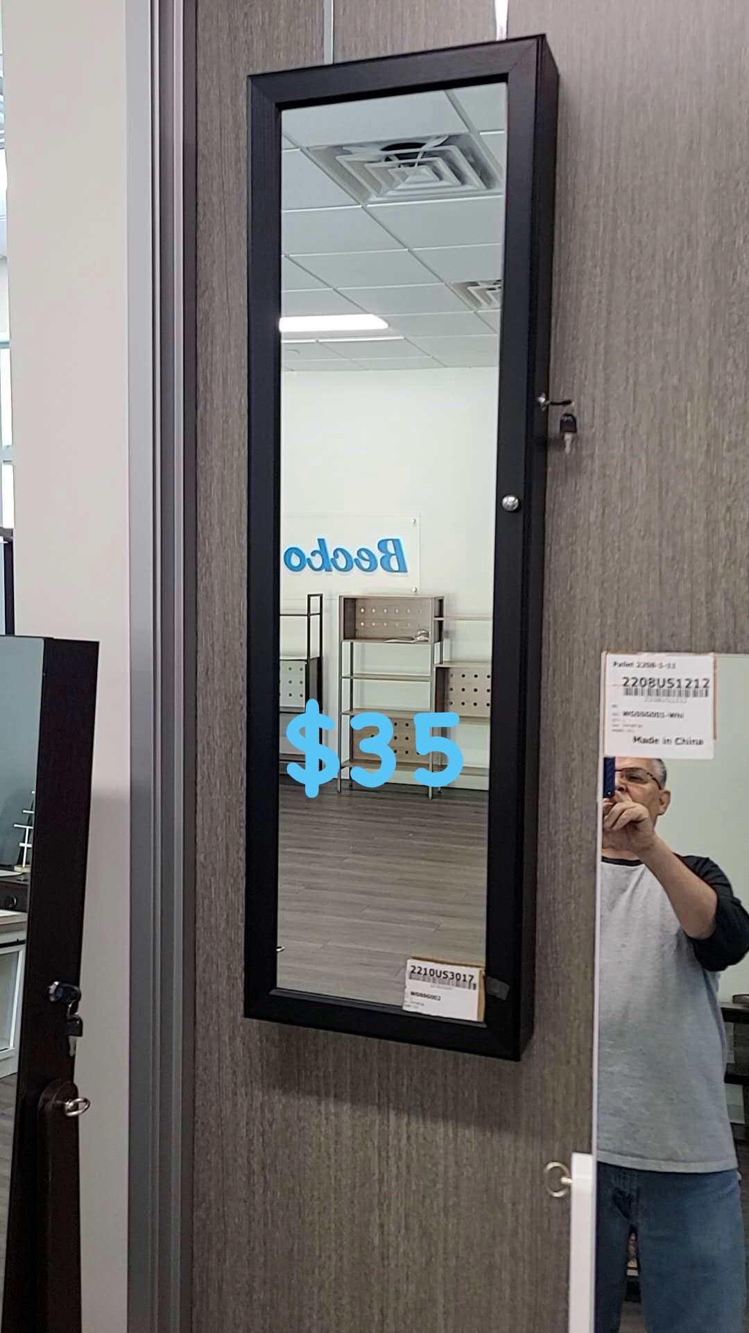 MIRROR JEWELRY CABINET - UNASSEMBLED IN BOX