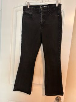 WHBM women jeans, black, skinny flare, size 10R, very good condition