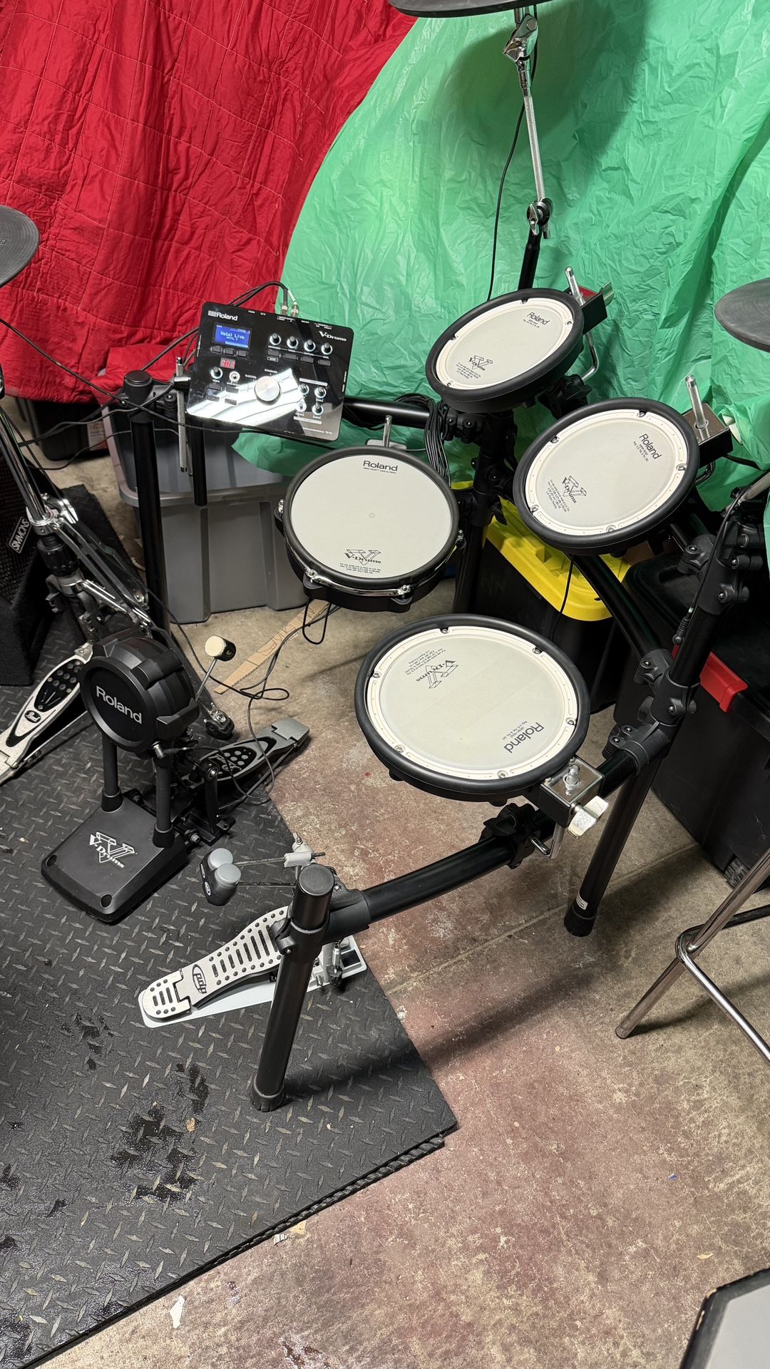 Roland V-Drums Electronic Drum Kit TD-25 w/ Pedals Stool Cymbals