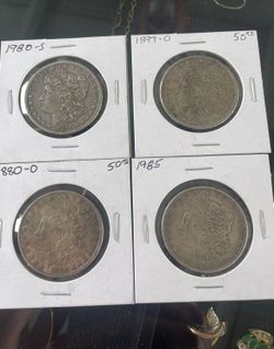 Morgan silver coins