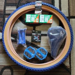 NEW Bicycle Bmx Parts Bundle 24" Blue