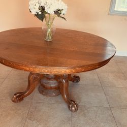 Cross Cut Antique Dining Table