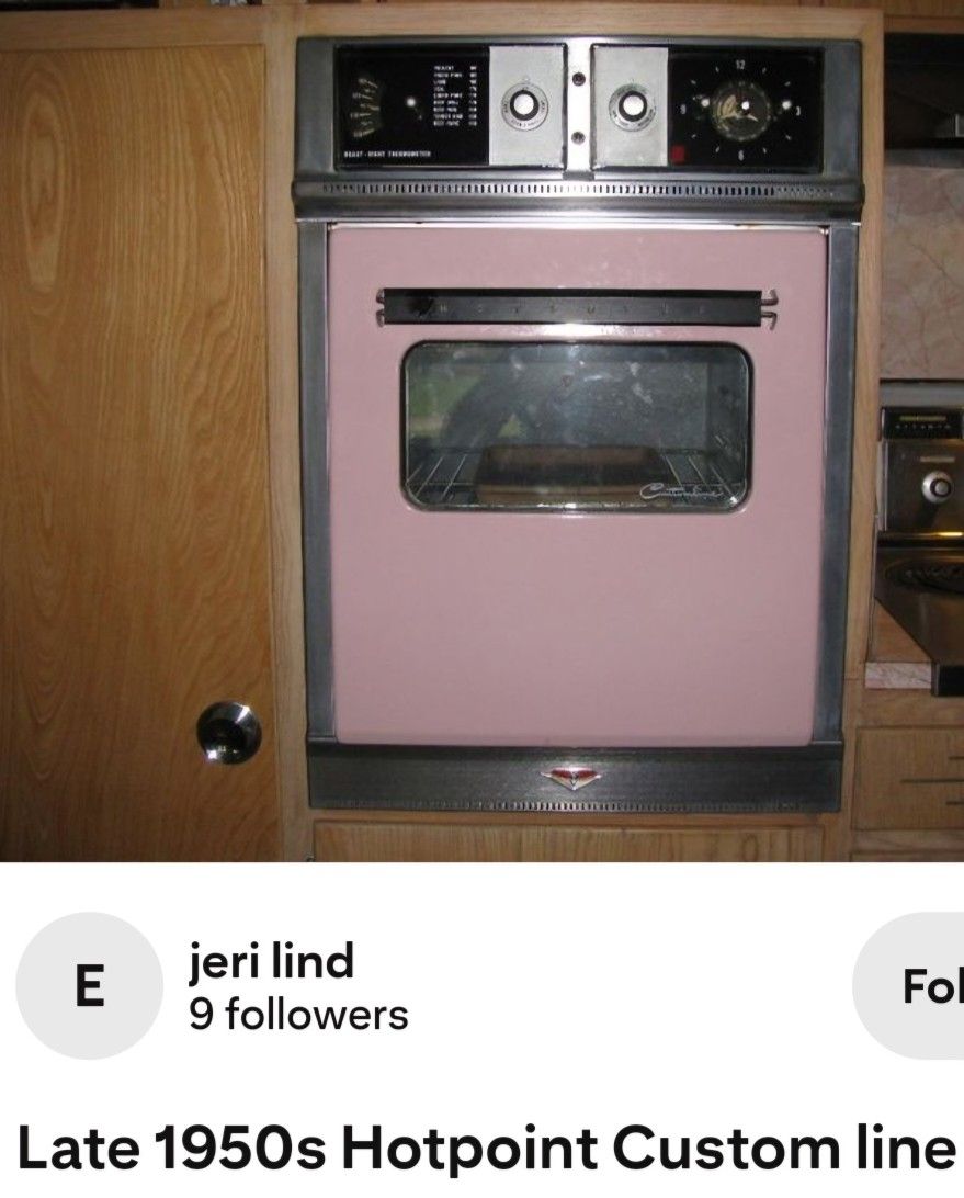 1950s Pink Wall Oven Hotpoint 