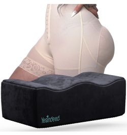 YESINDEED The Original Brazilian Butt Lift Pillow – Dr. Approved for Post Surgery Recovery Seat – BBL Foam Pillow + Cover Bag Firm Support Cushion But