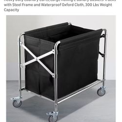 Commercial 8 Bushel Laundry Cart on Wheels