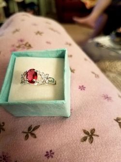 Ruby / butterfly ring