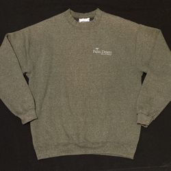 Vintage 90s Men’s Lee Palm Desert Olive Green Sweatshirt Size Small Golf Desert