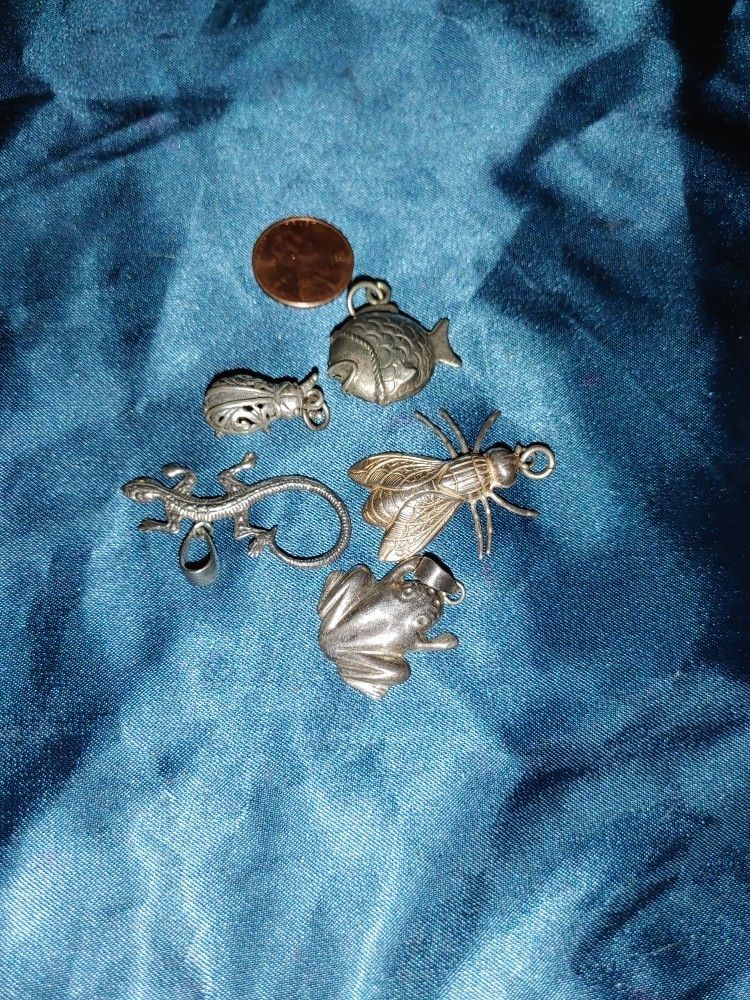 Critters In Sterling. 5 Pieces for one price.