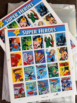 2 sheets of DC Super Heroes stamps NMH 2006 MNH