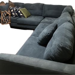 Huge Blue Sectional Couch