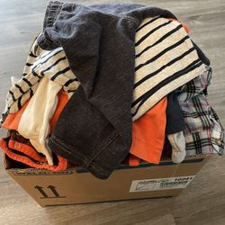 Box Full Of 12 Month Clothes 