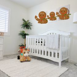 Delta Children Farmhouse 6-1 Baby Crib & Mattress Combo