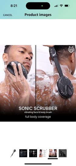 BlackWolf Sonic Scrubber PRO Face & Body Vibrating Brush
