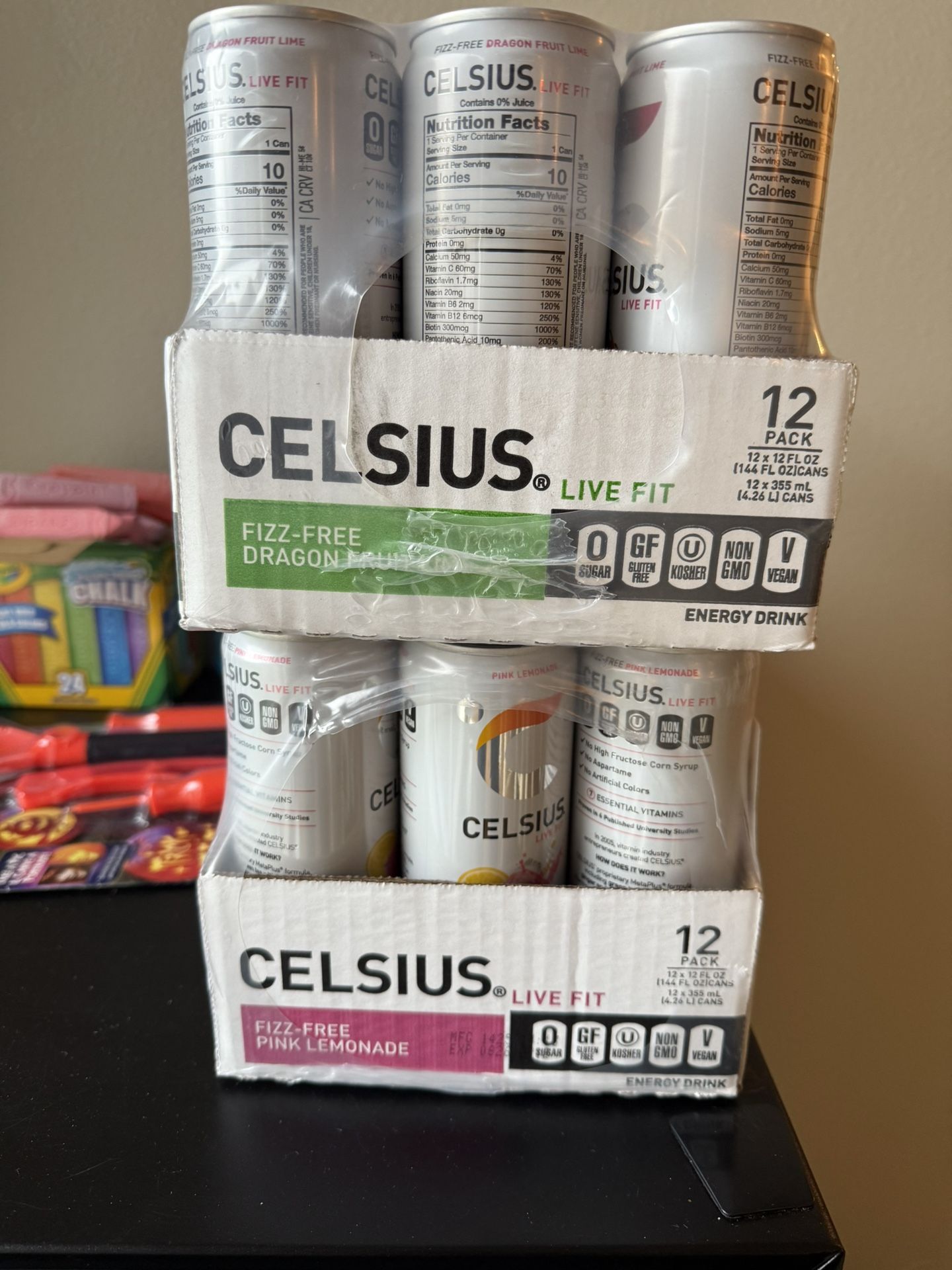 Celsius Energy Drinks (2 Cases, 11 Each) 