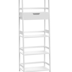 Ladder Bookshelf With Drawer