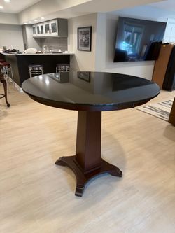 Round Pedestal Bar Height Table. Granite top well made