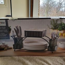 New Metal And Wicker Buffet Server