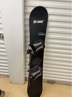 Burton Got Snow? Freestyle Snowboard 158cm Regular w/ Bindings Black/White
