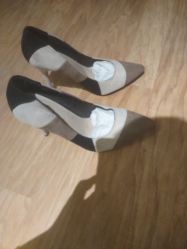 Justfab Multi Color suede High heels Size 8