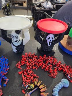 New 6 inch Ghost Face Terrifier art the clown Holder Stand. $25 each