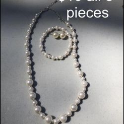 3 Piece Set-necklace,bracelet , Earrings 