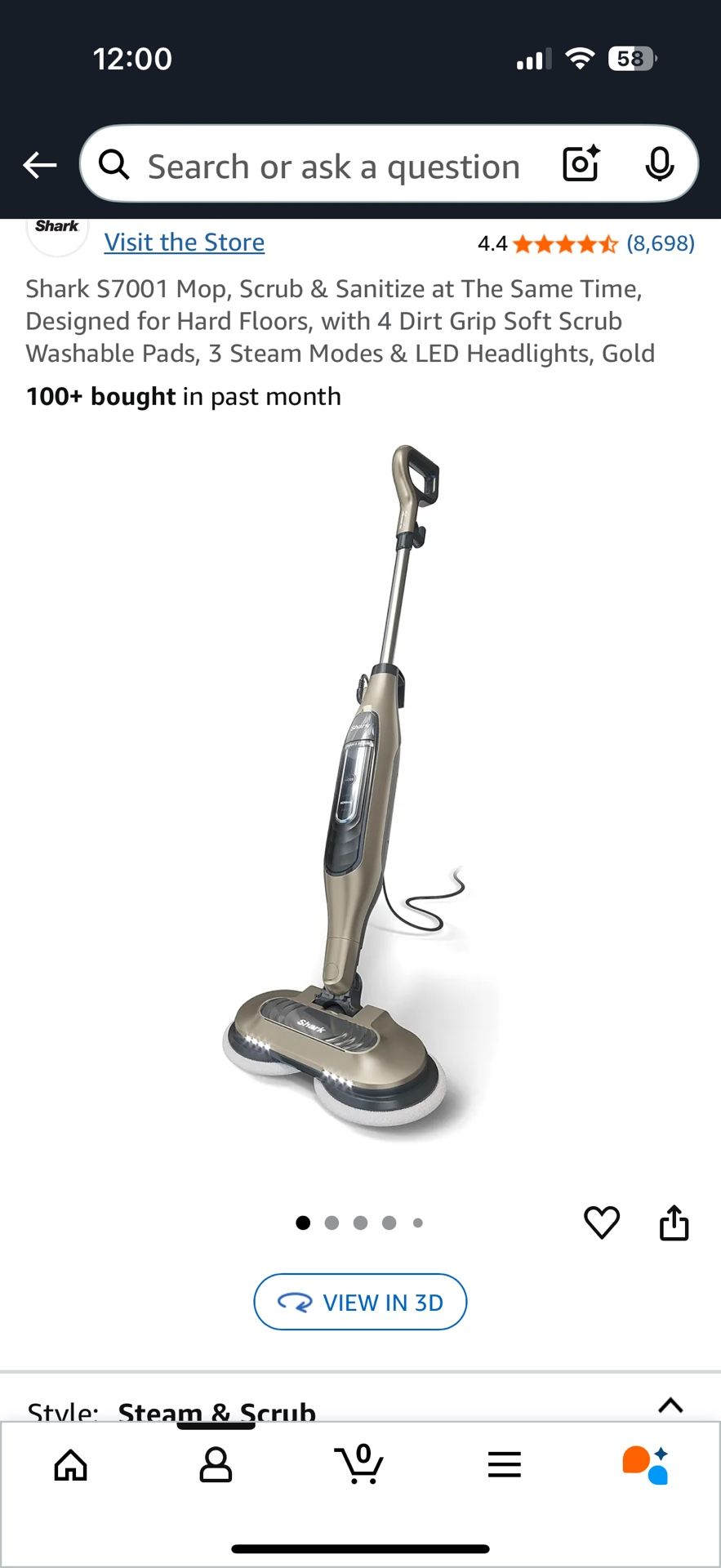 Shark Steamer 3 In 1 Mop