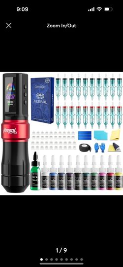 Wireless Tattoo Gun kit, Cordless Rotary Tattoo Pen with Mode Memory, 6h Battery Life, Tattoo Supplies Equipment, Complete Tattoo Machine Kit Gift for